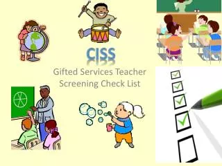 Gifted Services Teacher Screening Check List