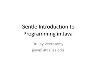 Gentle Introduction to Programming in Java
