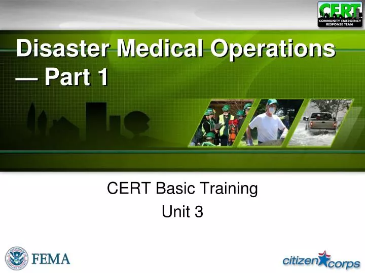 disaster medical operations part 1