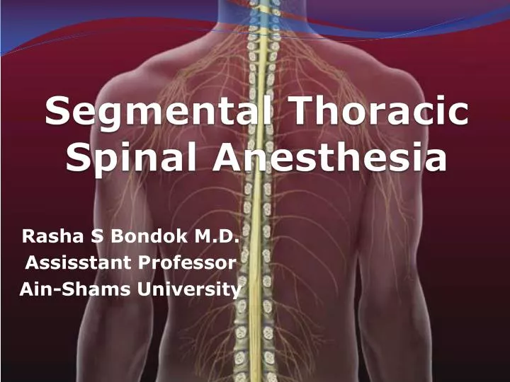 segmental thoracic spinal anesthesia