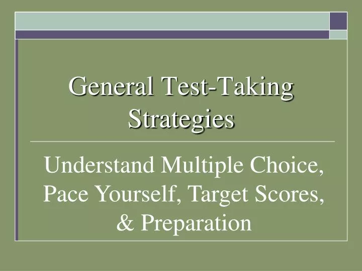 general test taking strategies