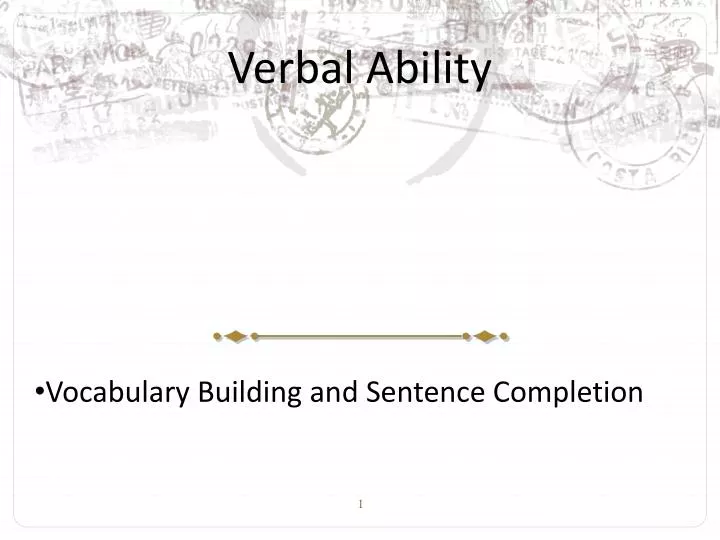 verbal ability