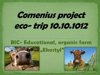 Comenius project eco - trip 10.10.1012