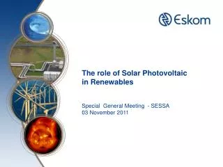 The role of Solar Photovoltaic in Renewables