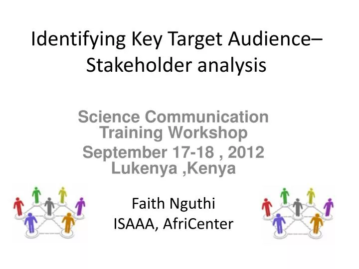 identifying key target audience stakeholder analysis