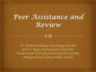 Peer Assistance and Review