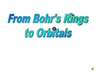 From Bohr's Rings to Orbitals