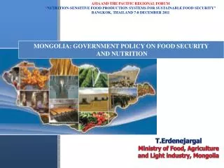 MONGOLIA: Government policy on food security and NUTRITION