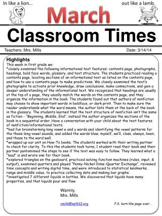 Classroom Times