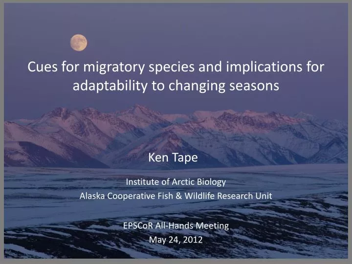 cues for migratory species and implications for adaptability to changing seasons