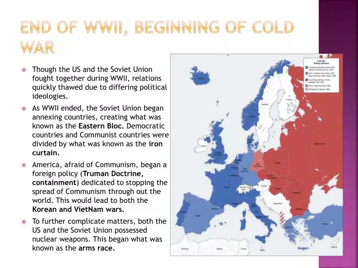 end of wwii beginning of cold war