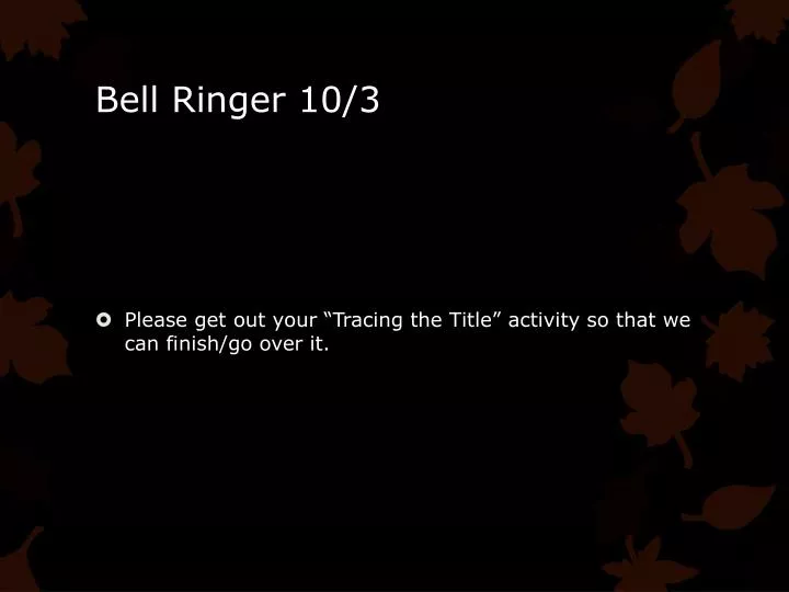 bell ringer 10 3