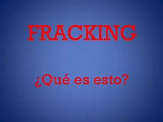 fracking