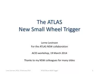 The ATLAS New Small Wheel Trigger