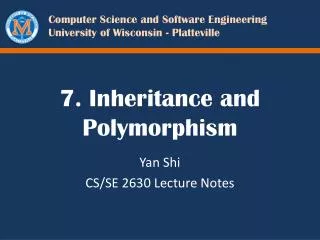 7. Inheritance and Polymorphism