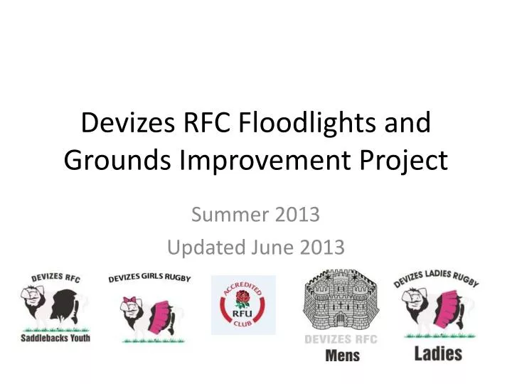 devizes rfc floodlights and grounds improvement project