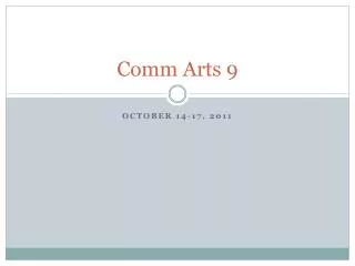 Comm Arts 9