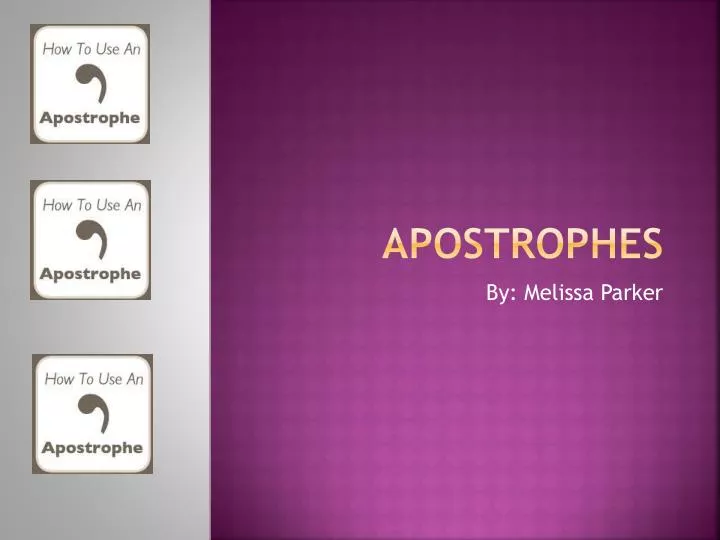 apostrophes