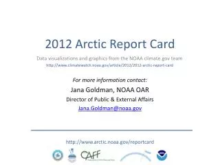 2012 Arctic Report Card