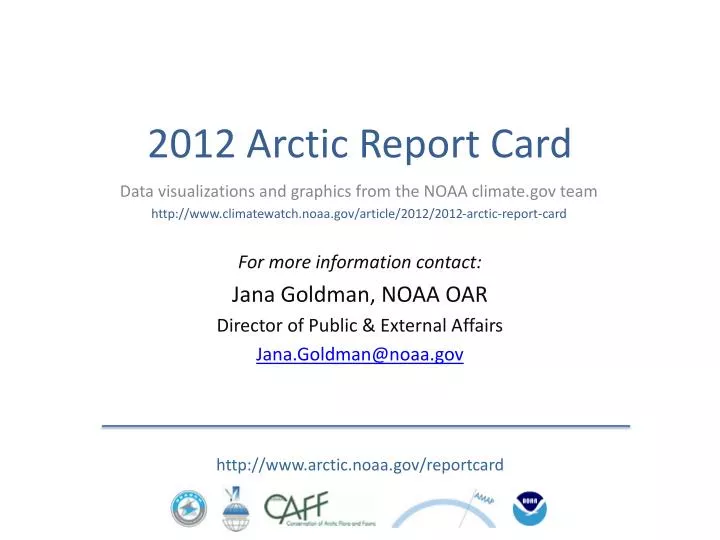 2012 arctic report card