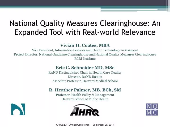 national quality measures clearinghouse an expanded tool with real world relevance
