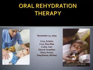ORAL REHYDRATION THERAPY
