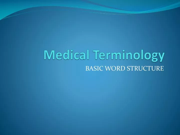 medical terminology