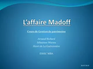 l affaire madoff