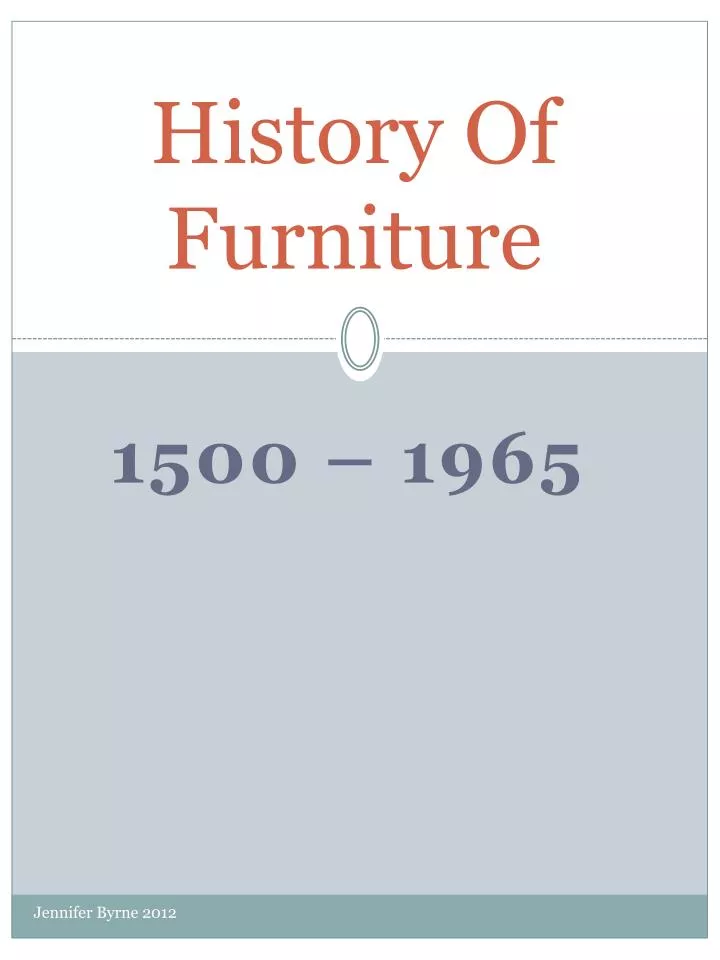 history of furniture