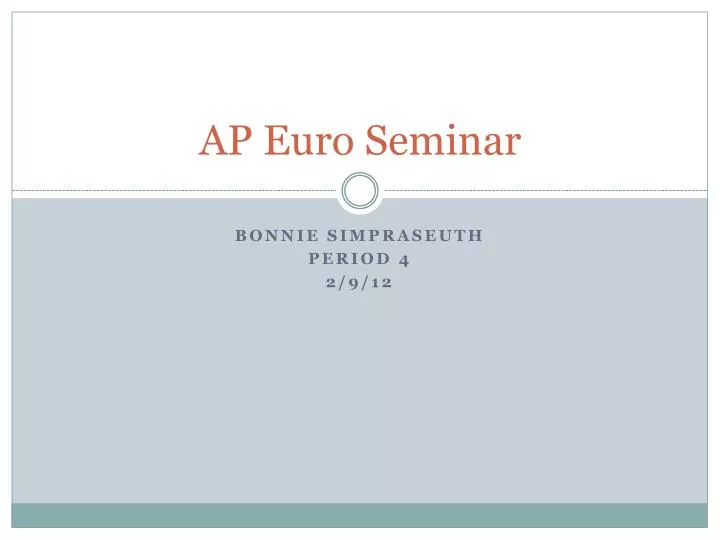 ap euro seminar