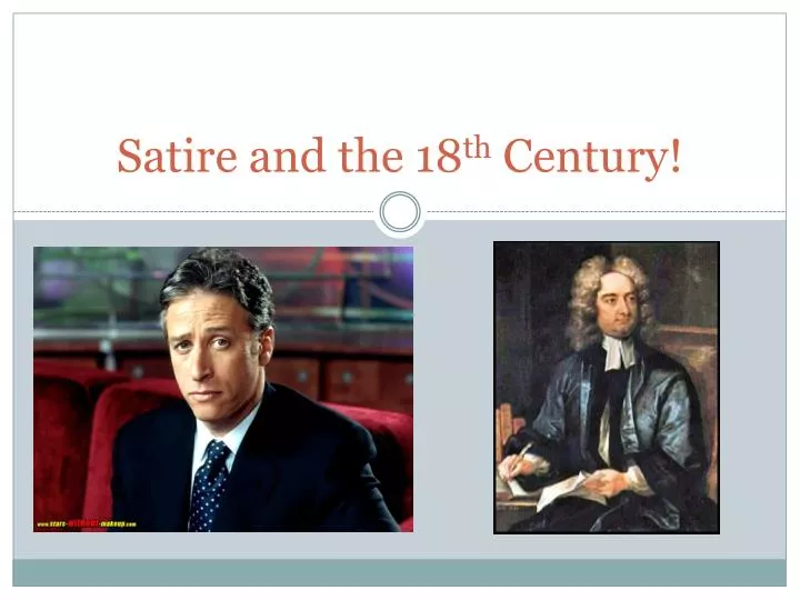 satire and the 18 th century