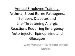 West Windsor-Plainsboro School Nurses