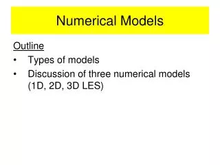 Numerical Models