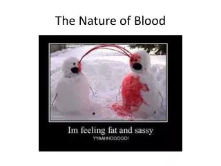 The Nature of Blood