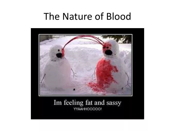 the nature of blood