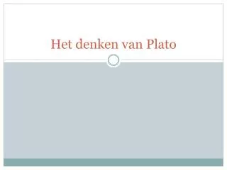 het denken van plato