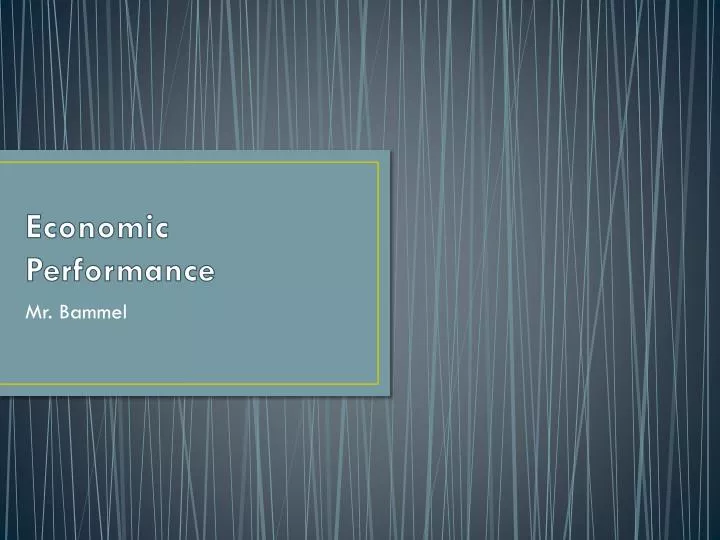 economic performance