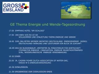 GE Thema Energie und Wende-Tagesordnung