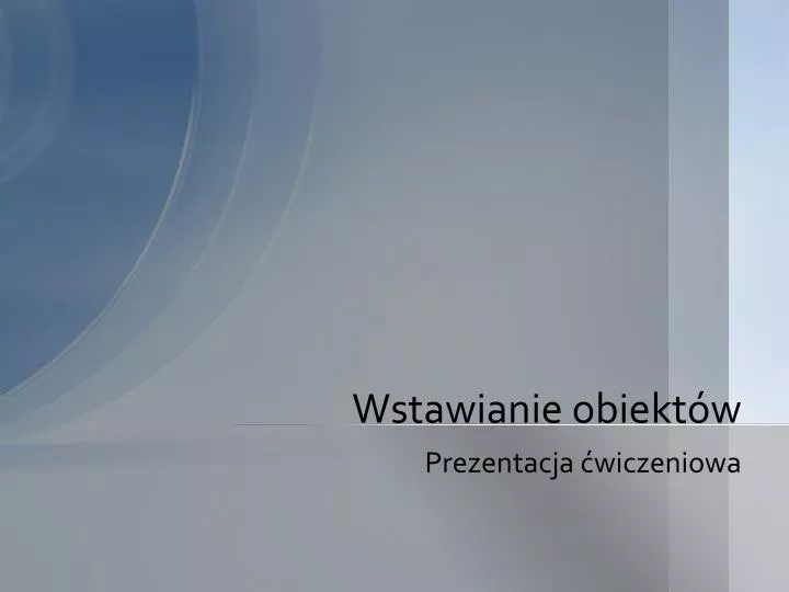 wstawianie obiekt w