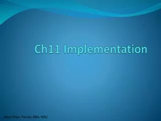 Ch11 Implementation