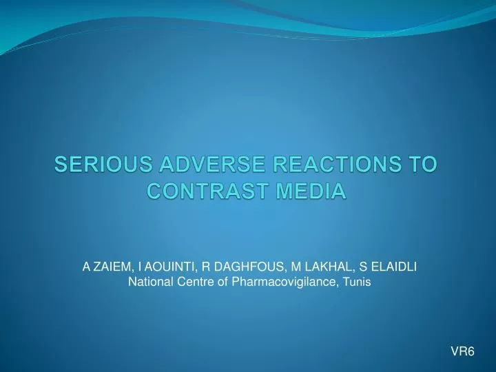 serious adverse reactions to contrast media