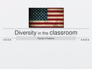 Diversity in the classroom