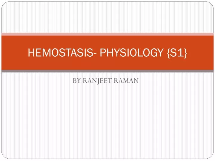 hemostasis physiology s1