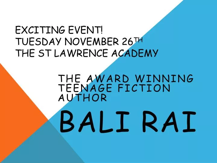 exciting event tuesday november 26 th the st lawrence academy