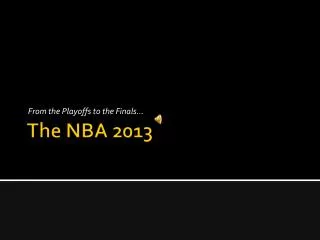 The NBA 2013