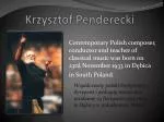 Krzysztof Penderecki - slide 1