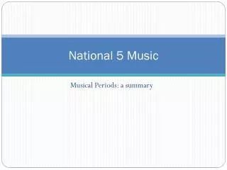 National 5 Music