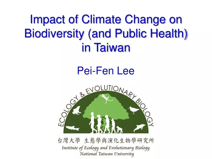 impact of climate change on biodiversity and public health in taiwan
