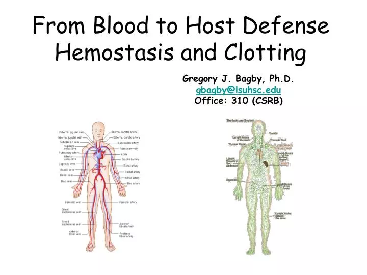from blood to host defense hemostasis and clotting