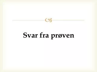 svar fra pr ven